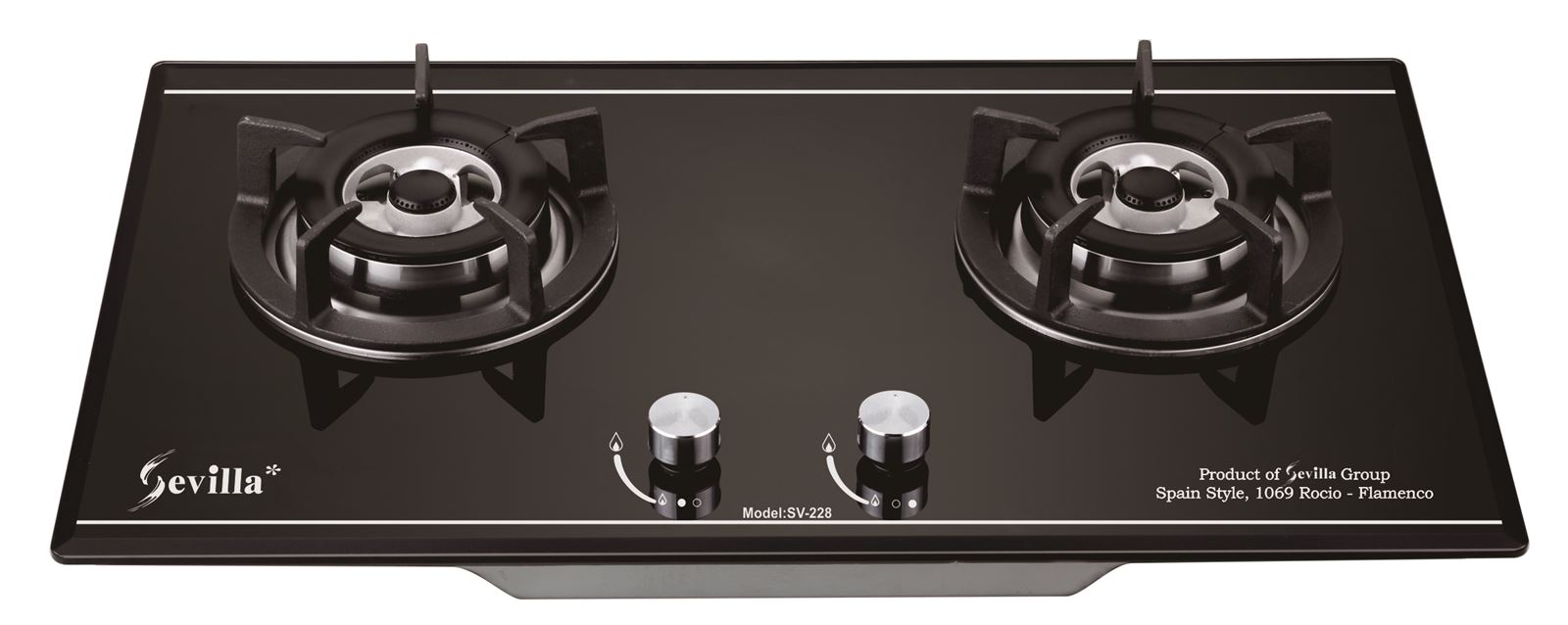 Bếp gas âm Sevilla Sv-228 Black