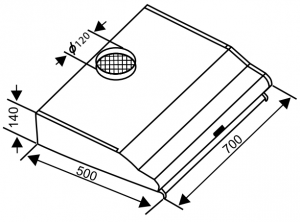 MÁY HÚT MÙI SEVILLA SV-270 INOX kich thuoc lap dat sevilla SV R70B 300x222 - MÁY HÚT MÙI SEVILLA SV-270 INOX