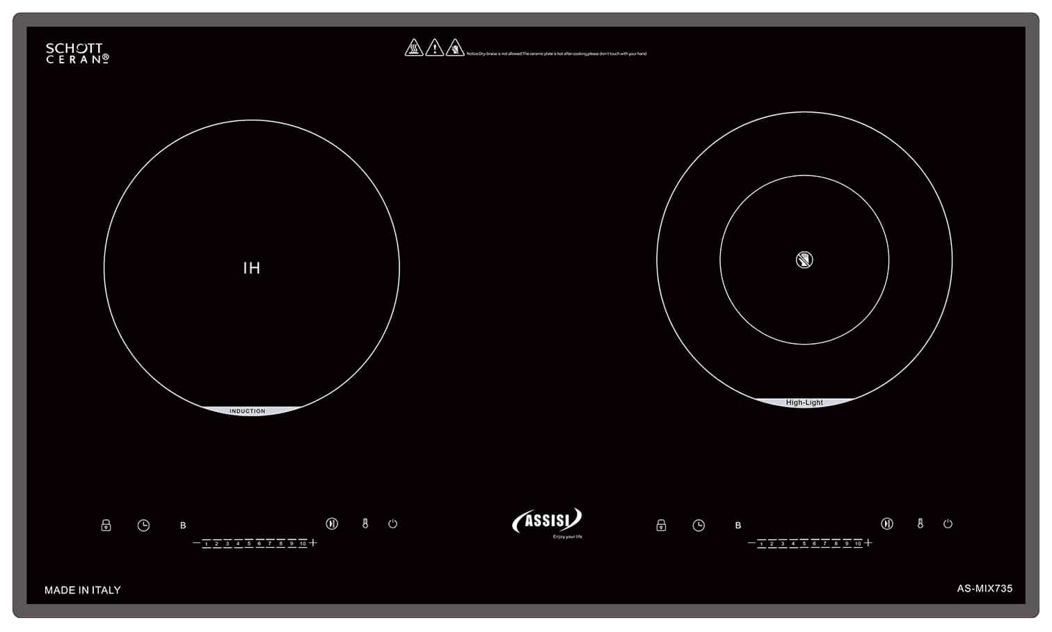 Bếp điện từ Assisi as-mix735